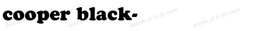 cooper black字体转换